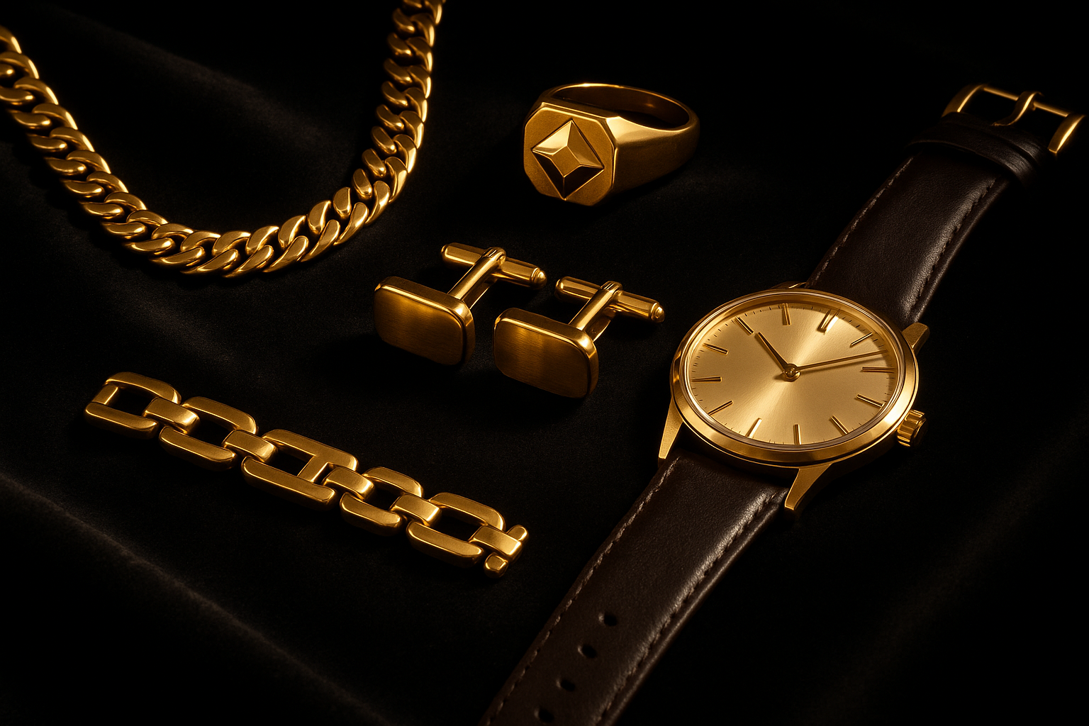Now make some jewelry for men and gold
