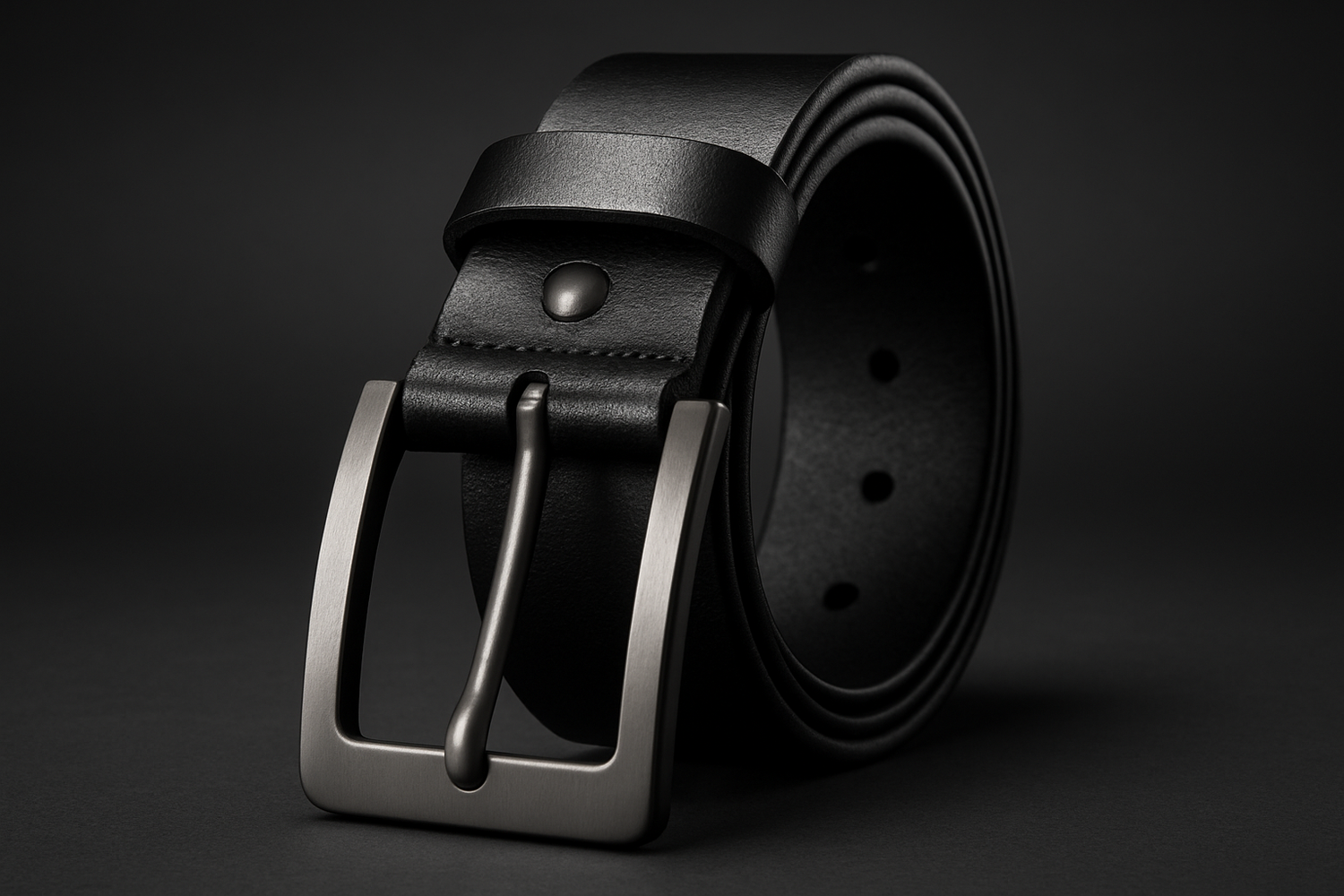 Premium Black Leather Belt - Better Lighting