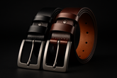 Premium Leather Belts - Dark Theme