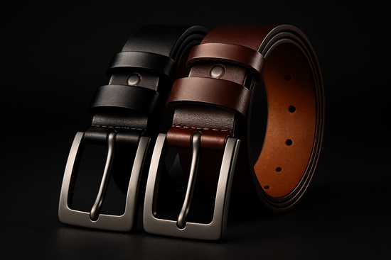 Premium Leather Belts - Dark Theme