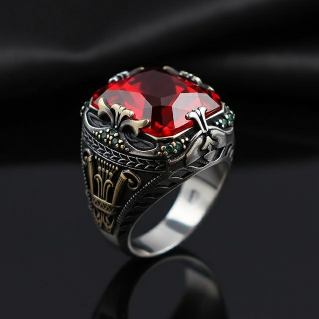 Red ring three-quarter view