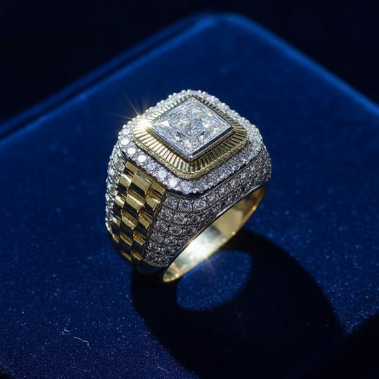 Ring on dark velvet
