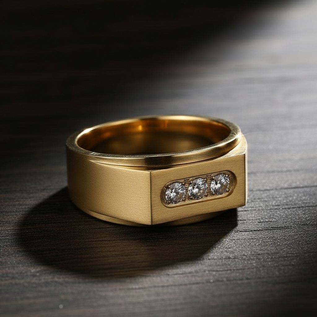 Ring three-quarter view