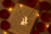 Romantic flat lay with fairy tale elements