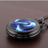Side close-up blue dragon watch
