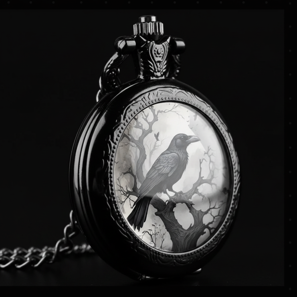 Side close-up raven watch