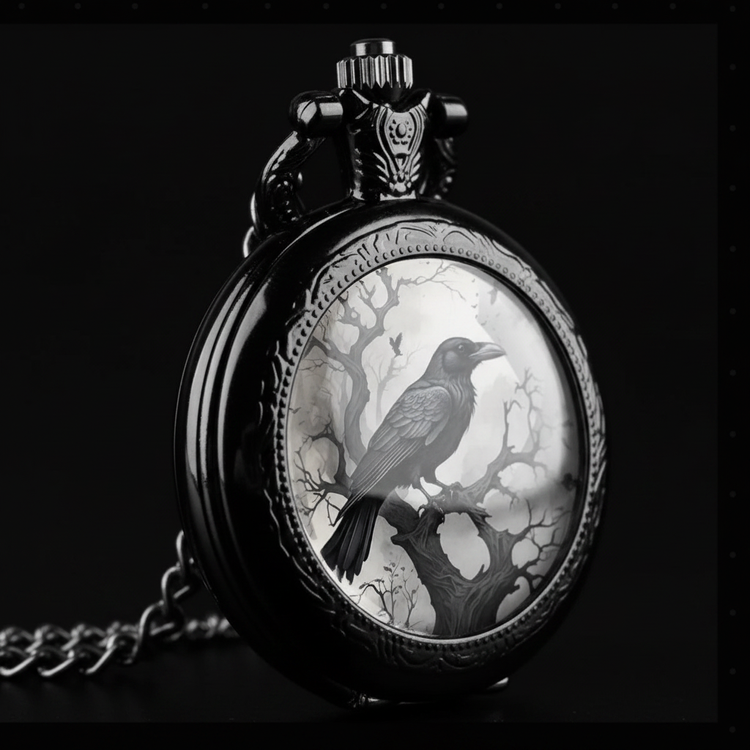 Side close-up raven watch