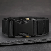Side profile on dark slate