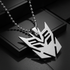 Super extreme macro close-up of Decepticon necklace