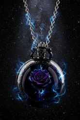 Suspended cosmic rose watch