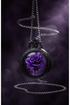 Suspended purple rose watch