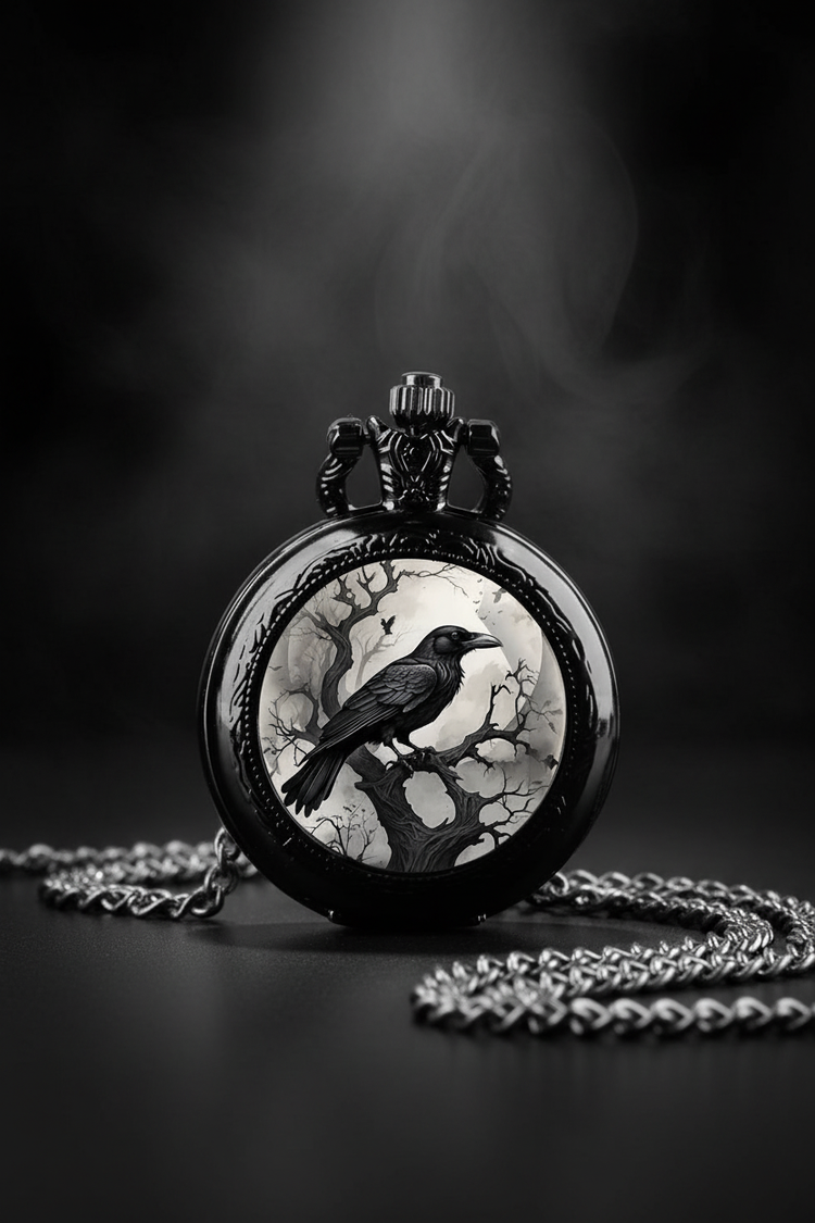 Suspended raven watch