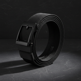 Tactical belt on dark slate background