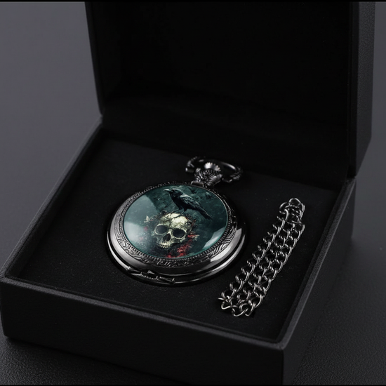 Unboxing dark raven skull watch