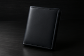 Wallet on brushed metal