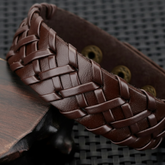 Braided Leather Bracelet - Multiple Angles View 2